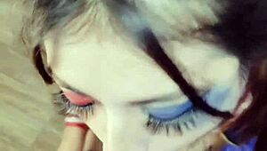 harley quinn cosplay seduces guard for escape, ends full of cum