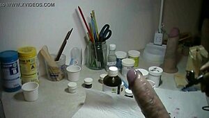 Painting a prosthetic penis 😊