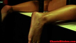 tied down lezdom dykes get spanked hard 😈