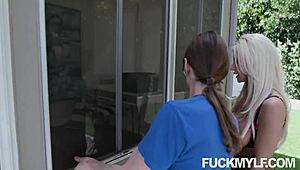 Mother-in-law's surprise visit leads to steamy sex with her boyfriend