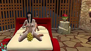 Hinata and Naruto share their first intimate encounter in hentai style