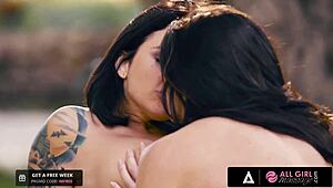 Ivy Lebelle and Silvia Saige fuck each other while waiting for their masseuse