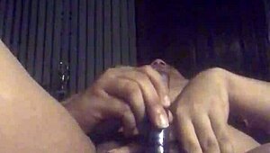 Teen Ebony Fingering Wet Pussy with Toys in Bed