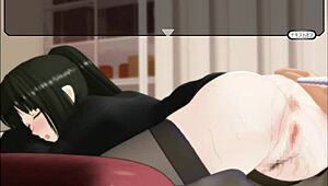 Bundet lærer utforsker leker i bondage lek