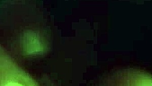 Mature woman sucks cock in dark, hiding from husband