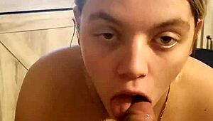 Hey, watch me sensually sucking my boyfriend’s thick cock on this hotel couch.