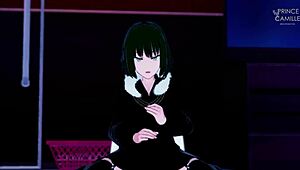 Hot Fubuki Guides You Through Masturbation Instructions - One Punch Man