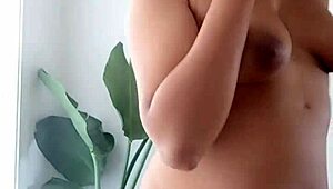 hey, ebony kara kiss is opening her ass with a glass toy, interracial teen fun 😏