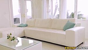 Ebony Cali Caliente Orders Two White Dicks To Destroy Her Pussy