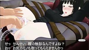 Bundet lærer utforsker leker i bondage lek