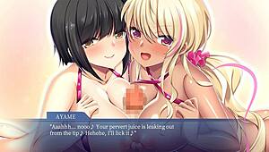 Anime titty fuck femdom handjob leads to happy ending fucking
