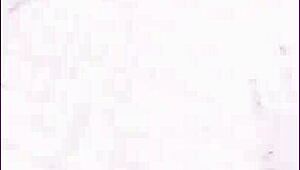 Liz Ashley warms up and strips