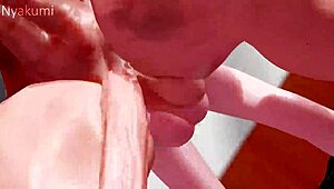 fun in the elevator with futanari