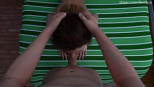 处女继妹被大鸡巴震惊，在Milfy City Sara 1/4中吞精