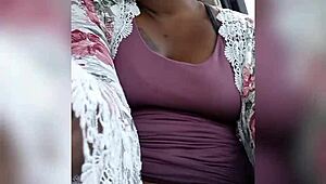 Naejae creams intensely in the car after long day.