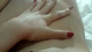 Wife applies lotion and smooths her wet pussy as a naughty hotwife shows her cunt up close