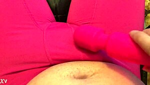 virgin guy vibes his monster cock in compression shorts using toys. solo play intensifies.