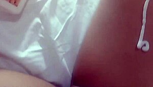 Wife applies lotion and smooths her wet pussy as a naughty hotwife shows her cunt up close