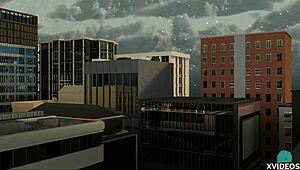 College Teen Miranda Excels at Sucking in Office