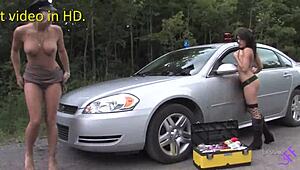 Lesbian BFF Seduces Policewoman with Big Tits for Freedom.