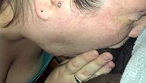 Deepthroat blowjob in the basement