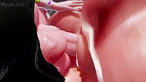 fun in the elevator with futanari