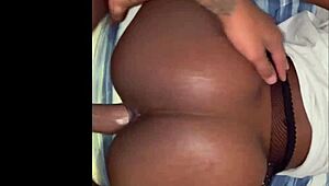 Ebony Babe In Lingerie Bends Over For Deepthroat And Big Cock Riding On Birthday