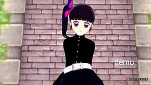 Kanao Tsuyuri Fucking Hard in Kimetsu No Yaiba 3D Demo on Red