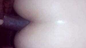 Chubby girl in suggestive intimate pose