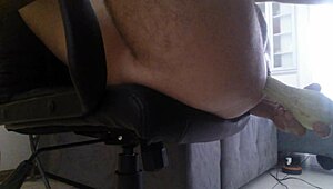 Gay Groom Uses Vegetable for Intense Masturbation.