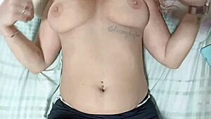 Wife With Big Natural Tits Receives Cum On Her Feet