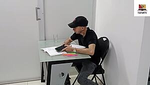 My horny companion seduces me for cock sucking in threesome 😏