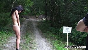 Frisky sex kitten gulps cumshot on her face in POV blowjob