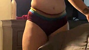 Sexy young 18+ webcam girl bent over for doggystyle, amateur interracial ass fucking.