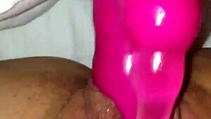 My girlfriend cums hard on her vibrator.
