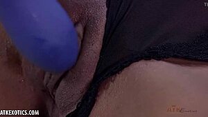 nia nacci casually plays with a huge dildo and gets off