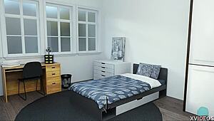 Mysterious Rose Swallows A Load Of Cum From Monster Cock In College Scene