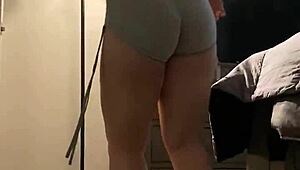 Sexy young 18+ webcam girl bent over for doggystyle, amateur interracial ass fucking.