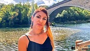 Stella, the European slut with small tits, craves intense anal fucking from her French lover