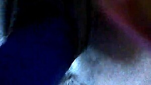 Ebony woman uses dildo for masturbation