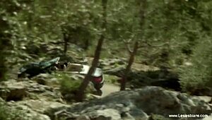 Best Friends Boldly Lesbian Fuck Outdoors Using Toys