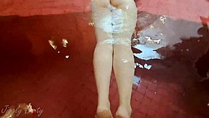 hey, watch this pov huge ass girlfriend in tiny bikini bouncing boobs during poolside missionary after footjob?