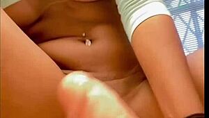 Amateur Mature Lesbian in Lingerie Masturbates with Big Pink Dildo