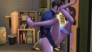 Agent Carter examines Captain America's dick