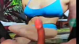 karishma moaning as she gets a big cumshot tribute