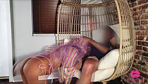 Wifey's First Full Scene with Big Tits Blowjob Fucking Bent Over Facial Cumshot Swallow!