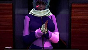 leelah from fortnite gets pounded hard by a futanari in wild 3d action. curious how deep it goes?