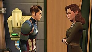 Agent Carter examines Captain America's dick