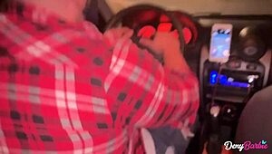 a hot blonde milf convinces uber driver to fuck her ass and blowjob