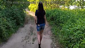 Stepsister’s Risky Forest Adventure with Stranger